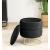 Taburet, rotund, cu spatiu depozitare, catifea, negru, max 80 kg, 37x42 cm, Elza, Akord GartenVIP DiyLine