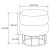 Taburet, rotund, cu spatiu depozitare, catifea, negru, max 80 kg, 37x42 cm, Elza, Akord GartenVIP DiyLine