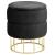 Taburet, rotund, cu spatiu depozitare, catifea, negru, max 80 kg, 37x42 cm, Elza, Akord GartenVIP DiyLine