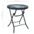 Set mobilier bistro, 3 piese, negru, oțel GartenMobel Dekor