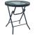 Set mobilier bistro, 3 piese, negru, oțel GartenMobel Dekor