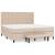 Pat continental cu saltea, cappuccino, 200x200 cm, piele eco GartenMobel Dekor