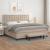 Pat continental cu saltea, cappuccino, 200x200 cm, piele eco GartenMobel Dekor