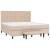 Pat continental cu saltea, cappuccino, 200x200 cm, piele eco GartenMobel Dekor