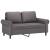 Set de canapele cu perne, 2 piese, gri, piele ecologică GartenMobel Dekor