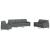 Set de canapele cu perne, 3 piese, gri închis, material textil GartenMobel Dekor