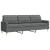 Set de canapele cu perne, 3 piese, gri închis, material textil GartenMobel Dekor