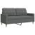 Set de canapele cu perne, 3 piese, gri închis, material textil GartenMobel Dekor