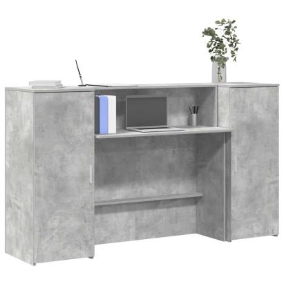 Birou de recepție Gri beton 180x50x103,5 cm Lemn prelucrat GartenMobel Dekor