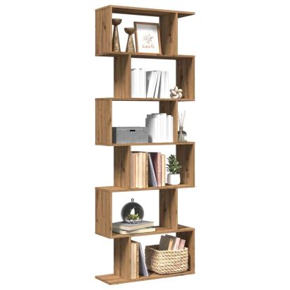 Bibliotecă/separator 6 nivel stejar artizanal 70x24x193 cm lemn GartenMobel Dekor