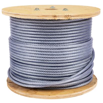 Tambur cablu otel zincat Micul Fermier, plastifiat, diametru 4-5.5mm, lungime 100m FarmGarden AgroTrade