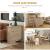 Masa pentru sufragerie/living, pe roti, extensibila, pal, maro natur, 23-140x75x74 cm GartenVIP DiyLine