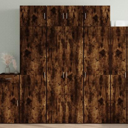 Dulap depozitare stejar fumuriu 70x42,5x225 cm lemn prelucrat GartenMobel Dekor