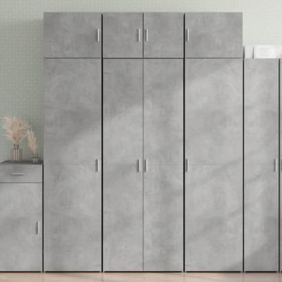 Dulap înalt, gri beton, 70x42,5x185 cm, lemn prelucrat GartenMobel Dekor