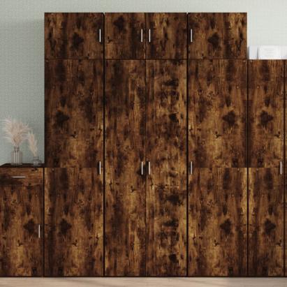 Dulap înalt, stejar fumuriu, 70x42,5x185 cm, lemn prelucrat GartenMobel Dekor