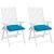 Perne de scaun 2 buc. albastru deschis 40x40x7 cm textil oxford GartenMobel Dekor