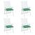 Perne de scaun, 4 buc., verde, 40x40x7 cm, textil oxford GartenMobel Dekor