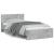 Cadru de pat cu tăblie gri beton 100x200 cm lemn prelucrat GartenMobel Dekor