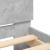 Cadru de pat cu tăblie gri beton 100x200 cm lemn prelucrat GartenMobel Dekor