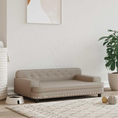 Pat de câini, cappuccino, 90x53x30 cm, piele ecologică GartenMobel Dekor