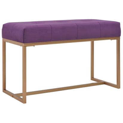 Bancă, violet, 80 cm, catifea GartenMobel Dekor