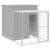 Coteț pui cu incintă gri deschis 165x455x181 cm oțel galvanizat GartenMobel Dekor
