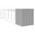 Coteț pui cu incintă gri deschis 165x659x181 cm oțel galvanizat GartenMobel Dekor