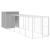 Coteț pui cu incintă gri deschis 165x659x181 cm oțel galvanizat GartenMobel Dekor
