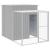 Coteț pui cu incintă gri deschis 165x863x181 cm oțel galvanizat GartenMobel Dekor