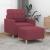 Fotoliu canapea cu taburet, roșu vin, 60 cm, material textil GartenMobel Dekor