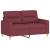 Set canapea cu perne, 4 piese, roșu vin, material textil GartenMobel Dekor