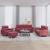 Set canapea cu perne, 4 piese, roșu vin, material textil GartenMobel Dekor