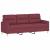 Set canapea cu perne, 4 piese, roșu vin, material textil GartenMobel Dekor