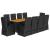 Set mobilier de exterior cu perne, 11 piese, negru, poliratan GartenMobel Dekor