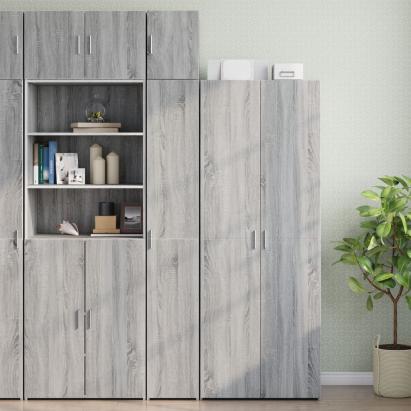 Dulap depozitare slim sonoma gri 30x42,5x225 cm lemn prelucrat GartenMobel Dekor