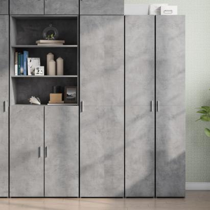 Dulap înalt, gri beton, 45x42,5x185 cm, lemn compozit GartenMobel Dekor