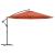 Umbrelă în consolă cu stâlp din aluminiu, 350 cm, cărămiziu GartenMobel Dekor