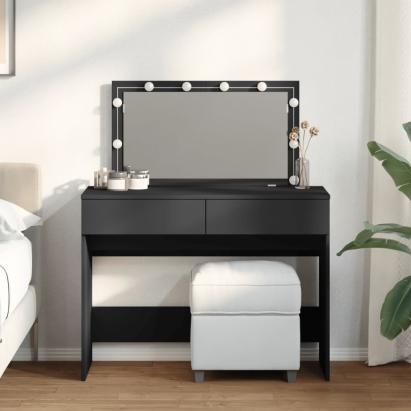 Masă de toaletă cu LED, negru, 100x40x120 cm GartenMobel Dekor