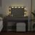 Masă de toaletă cu LED, sonoma gri, 100x40x120 cm GartenMobel Dekor