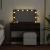 Masă de toaletă cu LED, stejar maro, 100x40x120 cm GartenMobel Dekor