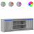 Dulap TV cu LED, gri sonoma, 139,5x34x50 cm, lemn prelucrat GartenMobel Dekor