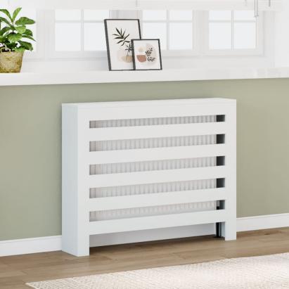 Mască pentru calorifer, alb, 104x20x82 cm, lemn prelucrat GartenMobel Dekor