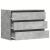 Dulap colț cu sertare gri beton 80x41x58 cm lemn prelucrat GartenMobel Dekor