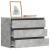 Dulap colț cu sertare gri beton 80x41x58 cm lemn prelucrat GartenMobel Dekor