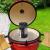 Gratar gradina cu carbuni, grill rotund, ceramic, cu roti, capac, rafturi, 128x80x120 cm, Kamado L-size GartenVIP DiyLine