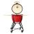 Gratar gradina cu carbuni, grill rotund, ceramic, cu roti, capac, rafturi, 128x80x120 cm, Kamado L-size GartenVIP DiyLine