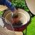 Gratar gradina cu carbuni, grill rotund, ceramic, cu roti, capac, rafturi, 128x80x120 cm, Kamado L-size GartenVIP DiyLine