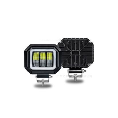 Proiector LED cu angel eyes DRL alb 1500lm 30W 12V-24V  Cod: ZC-4SQ Automotive TrustedCars