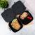 Cutie de Pranz Compartimentată 2x700ml negru Handy KitchenServ