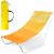 Scaun pliabil de plaja 86 x 51.5 x 60cm galben Handy KitchenServ